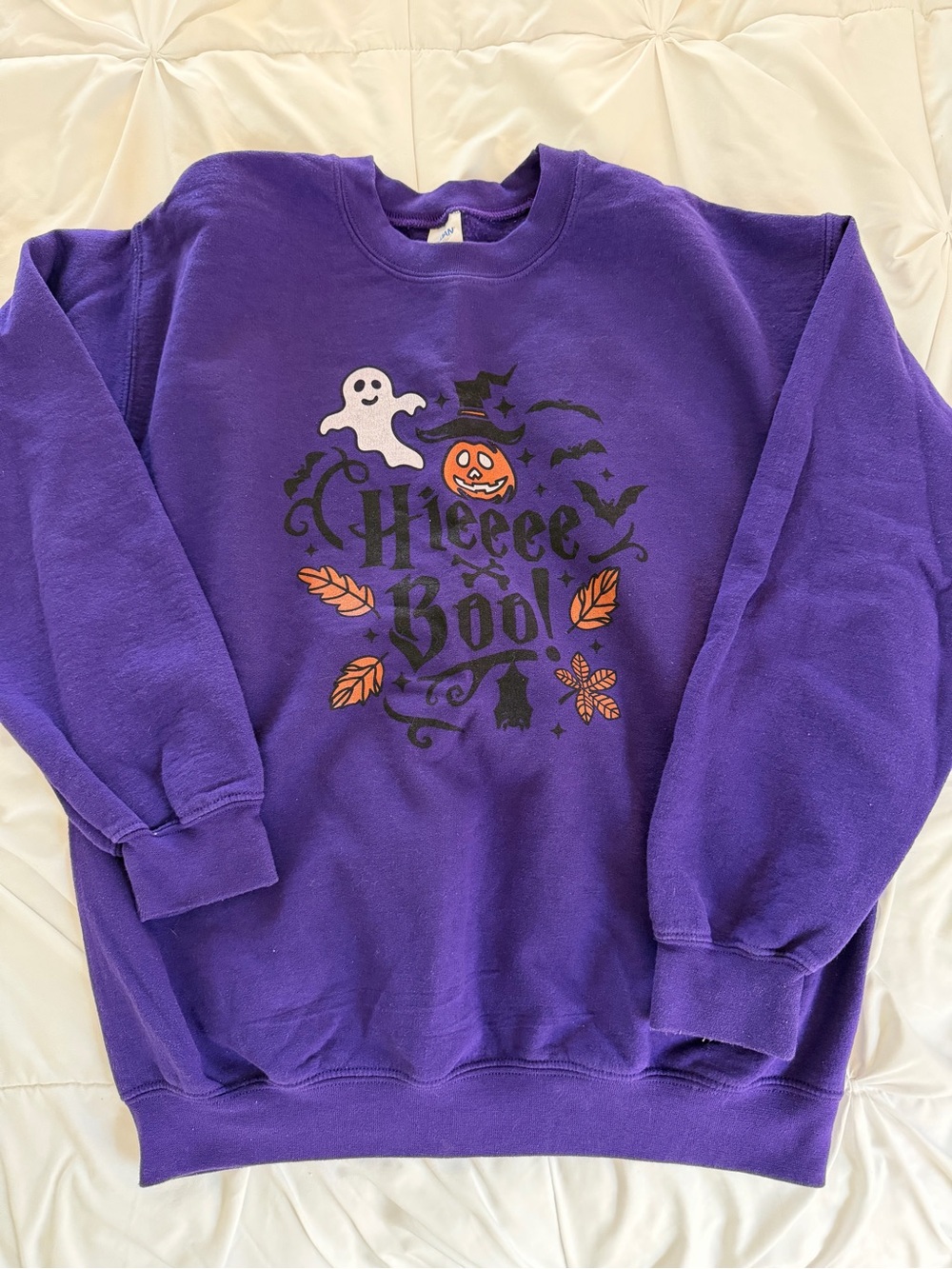 Mindy Minx ‘HieeeeBoo!' Graphic Sweatshirt - Purple